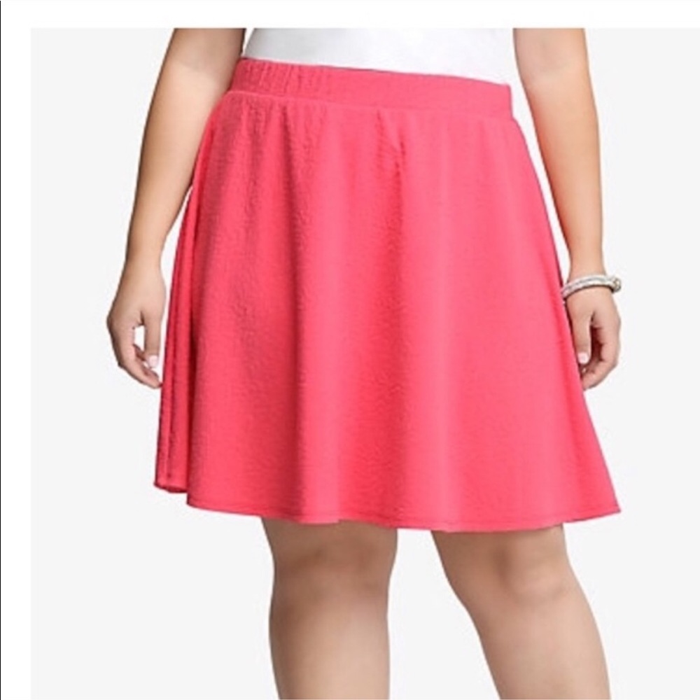 Torrid 2 Rose Textured A-Line Skirt